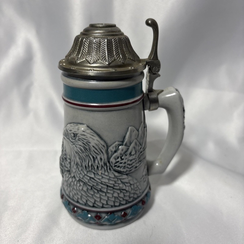 Avon Mini Stein Endangered Species Bald Eagle Vintage 1990 Handmade Brazil S45